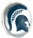 MSU Michigan State Spartans College Logo Fashion Snap Jewelry University Snap Charm