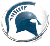 MSU Michigan State Spartans College Logo Fashion Snap Jewelry University Snap Charm
