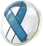 Cancer Ribbon Cervical Cancer Fashion Snap Jewelry Charm