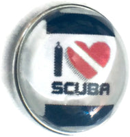 I Love Scuba 18MM - 20MM Fashion Snap Jewelry Snap Charm