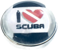 I Love Scuba 18MM - 20MM Fashion Snap Jewelry Snap Charm