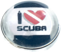 I Love Scuba 18MM - 20MM Fashion Snap Jewelry Snap Charm