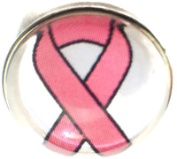 Cancer Pink Ribbon Breast Cancer Fashion Snap Jewelry Charm