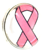 Cancer Pink Ribbon Breast Cancer Fashion Snap Jewelry Charm