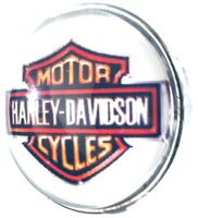 Harley Davidson Motorcycle Biker Babe 18MM - 20MM Snap Charm for Snap Jewelry