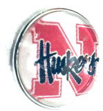 Nebraska Cornhuskers Huskers  College Logo Fashion Snap Jewelry University Snap Charm