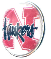 Nebraska Cornhuskers Huskers  College Logo Fashion Snap Jewelry University Snap Charm