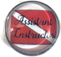 Assistant Instructor on Scuba Diver Down Flag 18MM - 20MM Fashion Snap Jewelry Snap Charm