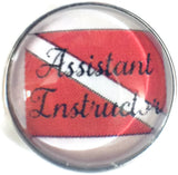 Assistant Instructor on Scuba Diver Down Flag 18MM - 20MM Fashion Snap Jewelry Snap Charm