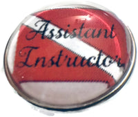 Assistant Instructor on Scuba Diver Down Flag 18MM - 20MM Fashion Snap Jewelry Snap Charm