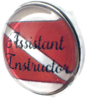Assistant Instructor on Scuba Diver Down Flag 18MM - 20MM Fashion Snap Jewelry Snap Charm