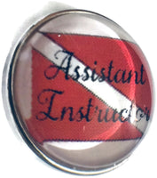 Assistant Instructor on Scuba Diver Down Flag 18MM - 20MM Fashion Snap Jewelry Snap Charm