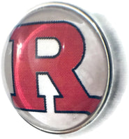 Rutgers Scarlet Knights College Logo Fashion Snap Jewelry University Snap Charm