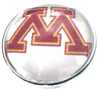 U of M University of Minnesota College Logo Fashion Snap Jewelry University Snap Charm