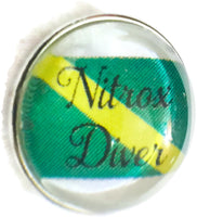 Nitrox Diver Scuba Diver Nitrox Flag 18MM - 20MM Fashion Snap Jewelry Snap Charm