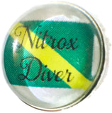 Nitrox Diver Scuba Diver Nitrox Flag 18MM - 20MM Fashion Snap Jewelry Snap Charm