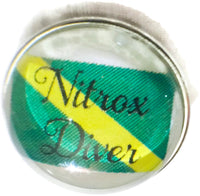 Nitrox Diver Scuba Diver Nitrox Flag 18MM - 20MM Fashion Snap Jewelry Snap Charm
