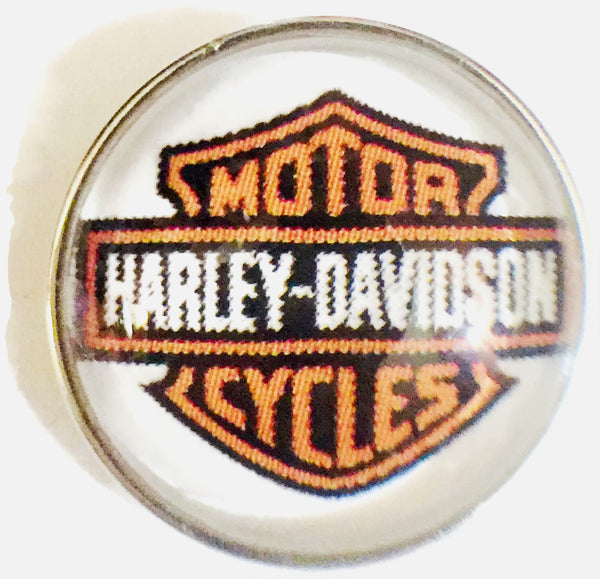 Harley Davidson Motorcycle 2 Biker Babe Large 18MM - 20MM Snap Charm for Snap Jewelry