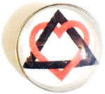 Adoption Symbol Heart and Triangle 2 Fashion Snap Jewelry Snap Charm