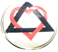 Adoption Symbol Heart and Triangle 2 Fashion Snap Jewelry Snap Charm
