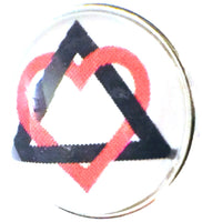 Adoption Symbol Heart and Triangle 2 Fashion Snap Jewelry Snap Charm