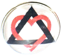 Adoption Symbol Heart and Triangle 2 Fashion Snap Jewelry Snap Charm