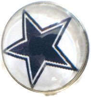 Fashion Snap Jewelry NFL Logo Dallas Cowboys Snap Charm