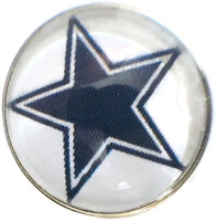 Fashion Snap Jewelry NFL Logo Dallas Cowboys Snap Charm