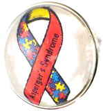 Aspergers Syndrome Awareness Ribbon Fashion Snap Jewelry Snap Charm