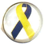 Downs Syndrome Awareness Ribbon Fashion Snap Jewelry 18MM - 20MM Snap Charm