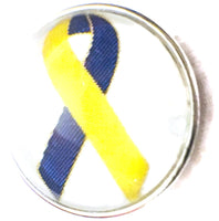Downs Syndrome Awareness Ribbon Fashion Snap Jewelry 18MM - 20MM Snap Charm