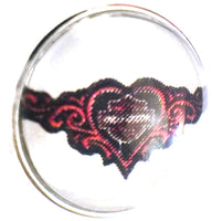 Harley Davidson Motorcycle Pink Heart & Shield Biker Babe 18MM - 20MM Snap Charm for Snap Jewelry