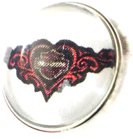 Harley Davidson Motorcycle Pink Heart & Shield Biker Babe 18MM - 20MM Snap Charm for Snap Jewelry