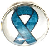 Cancer Teal Ribbon Ovarian Cancer Fashion Snap Jewelry Charm