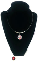 Ohio State University OSU College Logo 15" Necklace with Extra 18MM - 20 MM Snap Jewelry Charm