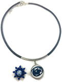 Penn State University College Logo 15" Necklace with Extra 18MM - 20 MM Snap Jewelry Charm