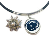 Penn State University College Logo 15" Necklace with Extra 18MM - 20 MM Snap Jewelry Charm