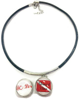 SCUBA Advanced Diver and Lets Dive 15" Necklace with Extra 18MM - 20 MM Snap Jewelry Charm