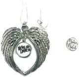 Harley Davidson Snap and Biker Bi@*! Snap on Wings Pendant 18MM - 20MM Snap Charm 20" Necklace