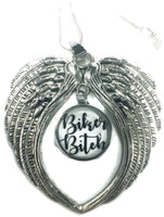 Harley Davidson Snap and Biker Bi@*! Snap on Wings Pendant 18MM - 20MM Snap Charm 20" Necklace