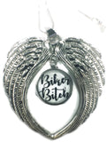 Harley Davidson Snap and Biker Bi@*! Snap on Wings Pendant 18MM - 20MM Snap Charm 20" Necklace