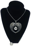 Harley Davidson Snap and Biker Bi@*! Snap on Wings Pendant 18MM - 20MM Snap Charm 20" Necklace