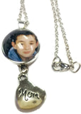 Personalized Photo Snap Pendant on Mom Necklace With Extra 18MM - 20MM Snap Jewelry Charms