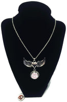 Harley Davidson Snap and Biker Babe Snap on Wings Pendant 18MM - 20MM Snap Charm with Necklace