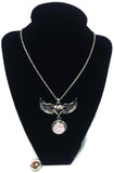 Harley Davidson Snap and Biker Babe Snap on Wings Pendant 18MM - 20MM Snap Charm with Necklace