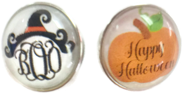 2 Halloween Holiday Snap Charms 18MM - 20MM Snap Charm for Snap Jewelry