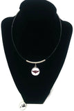 Harley Davidson Pink Heart & Biker Chick 15" Necklace with 2 18MM - 20 MM Snap Jewelry Charms