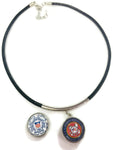 US Military COAST GUARD Snaps on  15" Necklace with 2 18MM - 20MM Snap Jewelry Charms