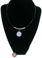 US Military COAST GUARD Snaps on  15" Necklace with 2 18MM - 20MM Snap Jewelry Charms