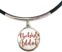 SCUBA Instructor Diver Flag & Bubble Addict 15" Necklace with 2 18MM - 20MM Snap Jewelry Charm8